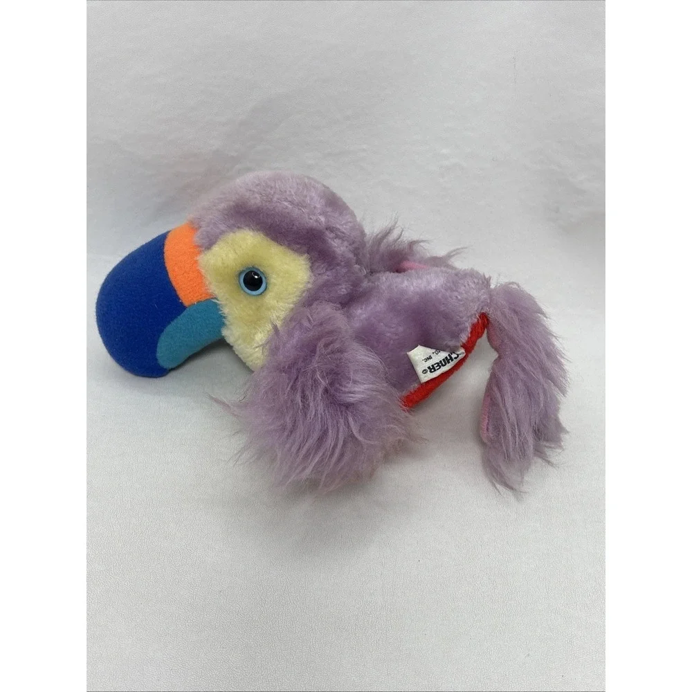 Dan Brechner‎ Purple Toucan Parrot Bird Plush Vintage 8